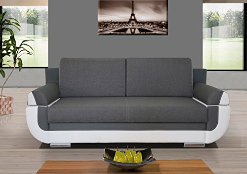 3er Sofa Hector mit Staukasten und Bettfunktion - Abmessungen: 204 x 90 cm (B x T)