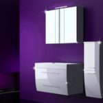 4 Tlg. Badmöbel Set MILANO XL Badezimmermöbel Komplett Set Waschbeckenschrank 120 cm mit Waschtisch + Spiegelschrank mit LED Weiss Hochglanz