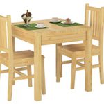 90.70-52 Set Schöne Essgruppe mit Tisch und 2 Stühle Kiefer Massivholz