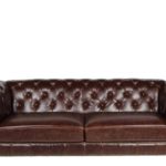 AC Design Furniture 43699 Chesterfieldsofa Henning 3-Sitzer, circa 219 x 78 x 88 cm, Bezug Bycast-Leder braun