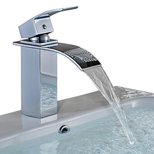 Auralum® Wasserhahn Einhebel Elegant, Wasserfall, für Waschbecken