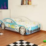 Autobett Junior in vier Farben mit Lattenrost und Matratze 70x140 cm Top Angebot! (Blau)