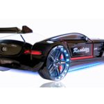 Autobett Roadster 90x190 cm inklusive Fernbedienung, Sound- und Lichteffekten (schwarz)