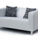 B-famous 2-Sitzer Sofa Cube 135 x 85 cm, PU, weiß
