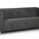 B-famous 3-Sitzer Sofa Claire, 183 x 85 cm, Luxus Mikrofaser, anthrazit / grau