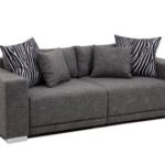 B-famous Big Sofa London-L Struktur grau, 217x103 cm,