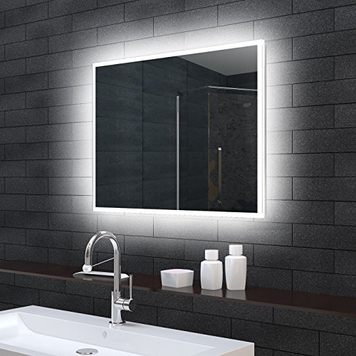 Badezimmerspiegel Wandspiegel Lichtspiegel LED Beleuchtung 100x70cm MLE71000