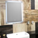 Beleuchteter Wandspiegel Badezimmerspiegel ohne Rahmen mit LED-Beleuchtung und Touch Sensor 50 x 70 cm [Energieklasse A+]