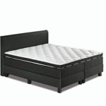 Betten-ABC Boxspring Bett Schwarzwald Komplettset, inklusive 7-Zonen Taschenfederkernmatratze und Topper, 180 x 200  cm, farbe 8 schwarz, fein