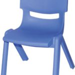 Bieco 04000003 - Kinderstuhl aus Kunststoff, stapelbar, ca. 53 x 33 x 28 cm blau