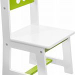Bieco 79199202 - Kinder Stuhl weiß/grün Sitzfläche, ca. 26 x 26 cm