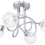 Decken Leuchte Lampe Alu Kugel Geflecht Chrom 4-flammig Lichter Globo 56624-4D Decken Leuchte Lampe Alu Kugel Geflecht Chrom 4-flammig Lichter Globo 56624-4D