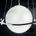 Design Hängelampe Pendelleuchte Globo Opalglas Kugellampe weiß