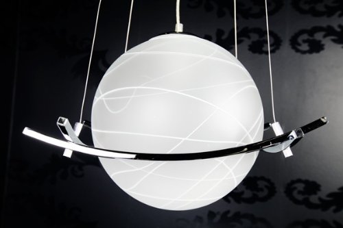 Design Hängelampe Pendelleuchte Globo Opalglas Kugellampe weiß
