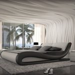 Design Bett 200 x 220 cm Polsterbett Lederbett Aprilia auch andere Größen verfügbar