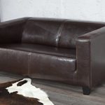 Design Sofa LIFESTYLE in coffee Sofa Couch Sessel braun Zweisitzer Wohnzimmer