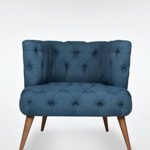 Designer Retro Sessel Polstersessel PALO ALTO 75 x 76 x 80 cm Loungesessel blau