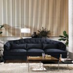 Designer Sofa im Retro Design Anthrazit Pharao24