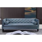 Designer Sofa in Blau Retro Design Pharao24