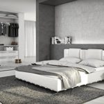 Ballaro Designerbett mit LED / 180x200cm Bett / Polsterbett / Doppelbett / Kunstleder - weiß