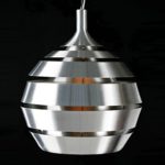 DuNord Design Hängelampe Pendellampe CAPSULA silber Space Age Kugel Lampe Retro Design