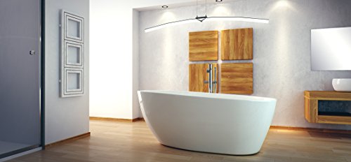EXCLUSIVE LINE® Freistehende Badewanne GOYA 160x70 cm Ovale Standbadewanne Mineralguss weiß