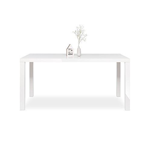 Esstisch Esszimmertisch Küchentisch Schreibtisch Primo Hochglanz weiß 160x80 cm
