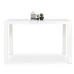 Esstisch, Esszimmertisch, Küchentisch, Säulentisch, Tisch, weiß, Hochglanz, rechteckig, 120 x 80 cm