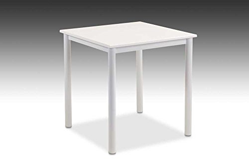 Esstisch, Esszimmertisch, Küchentisch, Tisch, weiß, Hochglanz, modern, klein, 70 x 70 cm