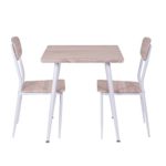 Esstischgruppe für zwei Personen Essgruppe Sitzgruppe Holz mit 2 Stühlen und Tisch 70x70 cm