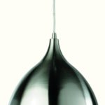 Firstlight 5745BSOR Cafe Hängelampe E27 1 x 60 Watt gebürstete Stahloptik mit orangefarbener Innenseite