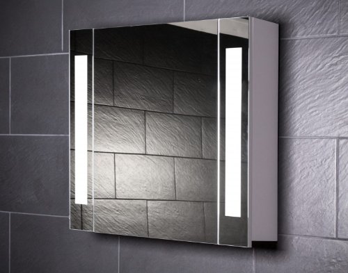 Galdem CURVE80 Spiegelschrank, holz, 80 x 70 x 15 cm, weiß