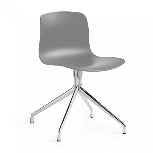 HAY About a Chair 10 Drehstuhl mit Sternfuß, grau Gestell aluminium mit Kunststoffgleitern
