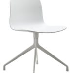 HAY About a Chair 10 Drehstuhl mit Sternfuß, weiß Gestell aluminium pulverbeschichtet weiß mit Kunststoffgleitern