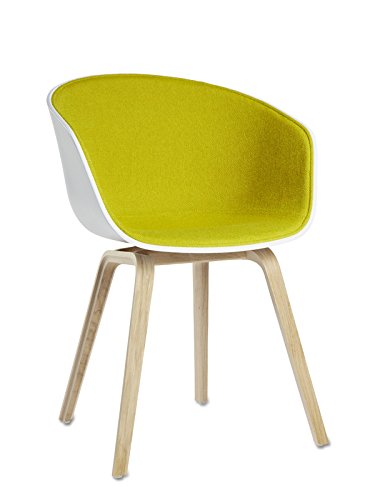 HAY - About a Chair AAC 22 - Spiegelpolsterung - Hallingdal 420 - Schale weiß - Hee Welling - Design - Esszimmerstuhl - Speisezimmerstuhl