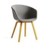 HAY - About a Chair AAC 23 - Eiche lackiert - Hallingdal 130 - grau meliert - Hee Welling - Design - Esszimmerstuhl - Speisezimmerstuhl