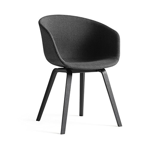 HAY - About a Chair AAC 23 - schwarz gebeizt - Remix 133 - grau - Hee Welling - Design - Esszimmerstuhl - Speisezimmerstuhl