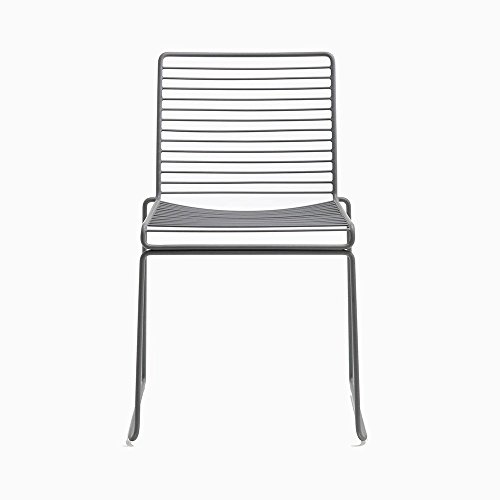 HAY Hee Dining Stuhl, grau lackiert 47.5x79x50cm Sitzhöhe: 47cm für Innen- und Außerbereich geeignet