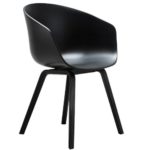 Hay - About A Chair AAC 22, Holz-Vierbeingestell (schwarz gebeizt) / schwarz