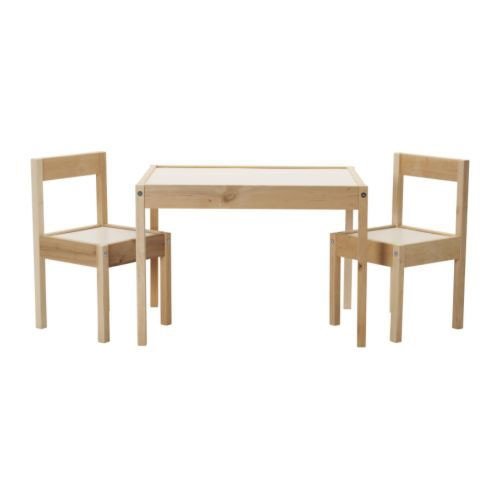 IKEA Kindersitzgruppe "LÄTT" Kindertisch mit 2 Stühlen aus Kieferholz