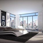 Innocent Designer Bett Accent 180x200cm Polsterbett weiß schwarz