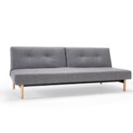 Innovation Asmund Schlafsofa, anthrazit Gestell ulme hell Bezug 563 Twist Charcoal Liegefläche 115 x 210cm