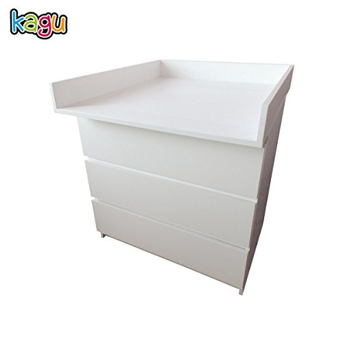 KAGU hochwertiger Wickeltischaufsatz 78x80x10cm Classic Weiß