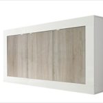 LC spa 209015-05S Sideboard Basic 3-türig, 160 x 86 x 43 cm eiche Holznachbildung, weiß