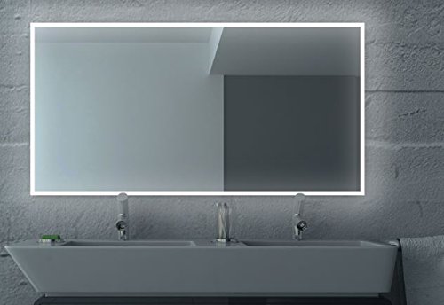 LED Badezimmerspiegel BADSPIEGEL Wandspiegel Bad Spiegel Lichtspiegel S100 (Breite: 80 x Höhe: 60 cm)