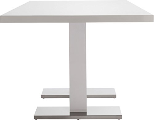 LifeStyleDesign 58715102 Tisch Snow 75 x 70 x 110 cm, MDF komplett, Hochglanz weiß lackiert