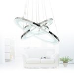 Moderne Galaxy Acryl Kronleuchter mit 3-Ringe Anhänger LED-Licht Deckenleuchte Beleuchtung Heimspiel für Dinning Wohnzimmer Schlafzimmer Warm White