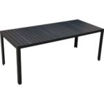 Outsunny Gartentisch, Holz, schwarz, 190 x 84.5 x 72 cm, 01-0703 Outsunny Gartentisch, Holz, schwarz, 190 x 84.5 x 72 cm, 01-0703
