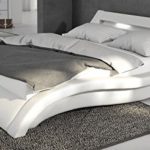 Polsterbett Onda 160x200 Weiß inkl. LED - Kopflicht & Lattenrost Doppelbett Ehebett Bett