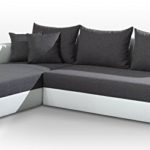 Polsterecke Sofa ARON mit Schlaffunktion Schlafsofa Schlafcouch Kunstleder Webstoff Bettfunktion